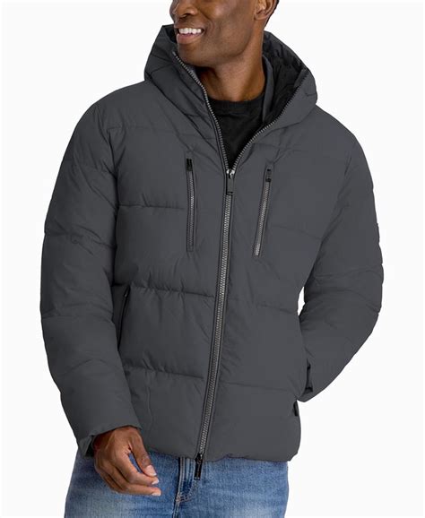 Michael Kors Men's Norwich Hooded Puffer Hipster Jacket B9113 